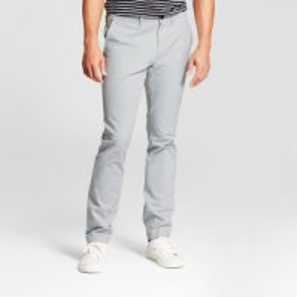 Men's Slim Fit Chino Pants - Goodfellow & Co™ Gray 38x30 - Picture 1 of 3